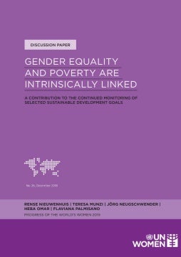 Gender equality and poverty are intrinsically linked: A contribution to the continued monitoring of selected Sustainable Development Goals