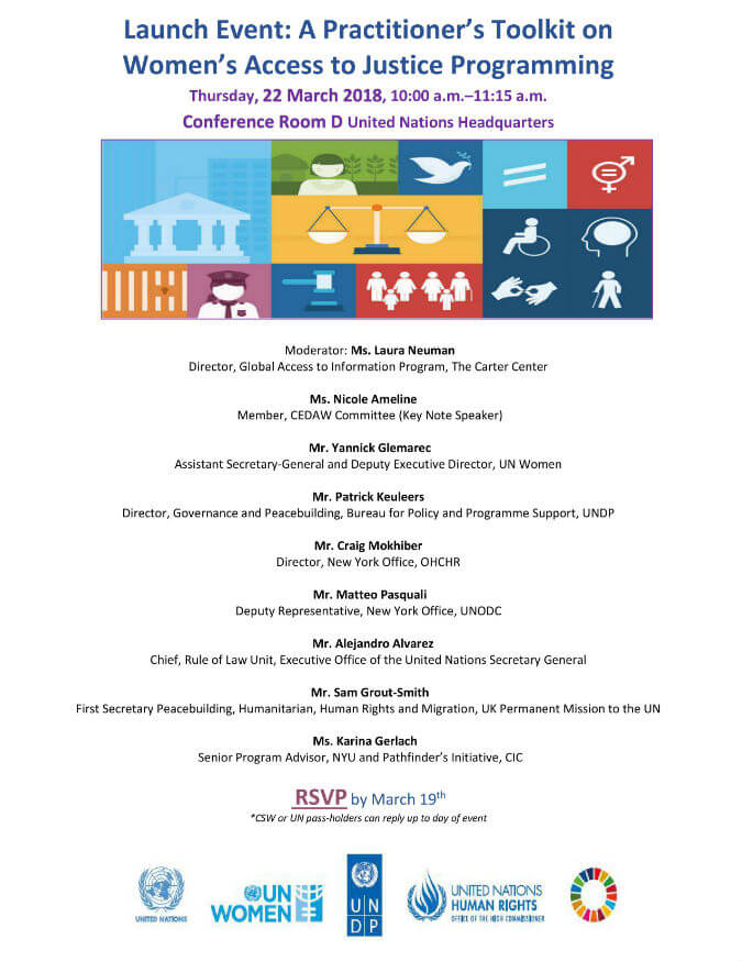 CSW-event-20180322-Practitioners-toolkit-womens-access-to-justice-programming-en.jpg Launch of ‘A practitioner’s toolkit on women’s access to justice programming’