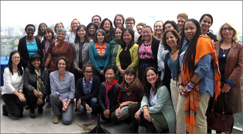 Participants in the Expert Group Meeting on “Structural and policy constraints in achieving the MDGs for women and girls,” held in Mexico City, Mexico, 21–24 October 2013. (Photo: UN Women.)