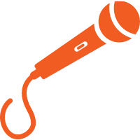 Orange Microphone illustration