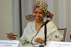 UN Women Executive Director Phumzile Mlambo-Ngcuka speaks at the 