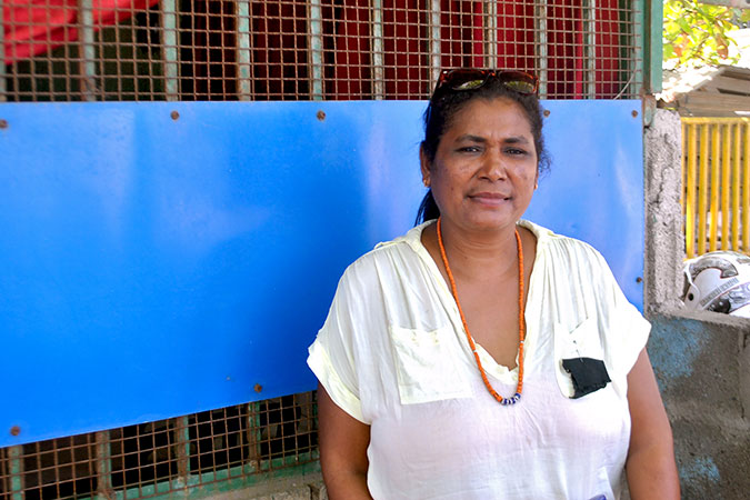 Barbara Garma Soares, from Suku Sau, is one of 21 women elected Xefe Suku (Village Chief) in local elections in Timor-Leste. Photo credit: UN Women/Corinne Roberts