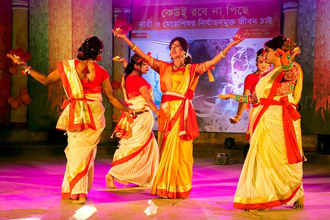 In Bangladesh, the 16 Days of Activism launched at an event in Rabindra Sarobar, Dhaka, on 24 November. Photo credit: UN Women/Saikat Majumdar