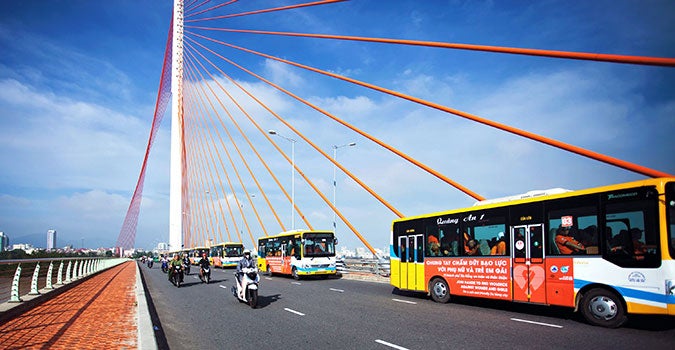 16 Orange Buses in Da Nang City. Photo: UN Women/Hoang Thao