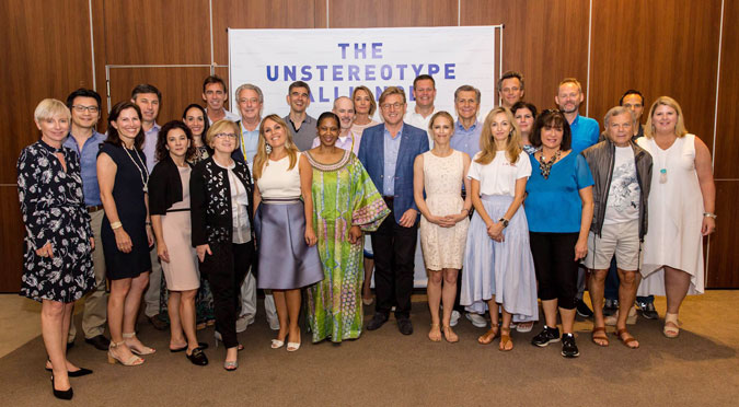 Industry leaders gathered at Cannes Lions International Festival of Creativity as part of The Unstereotype Alliance. Photo: Getty Images @ Cannes Lions