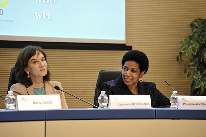 UN Women Executive Director Phumzile Mlambo-Ngcuka participates in a working group discussion, “Investing in girls’ economic empowerment: closing the gender gap to foster growth” at the W7 forum in Rome. Photo: Armando Dadi/Aspen Institute Italia