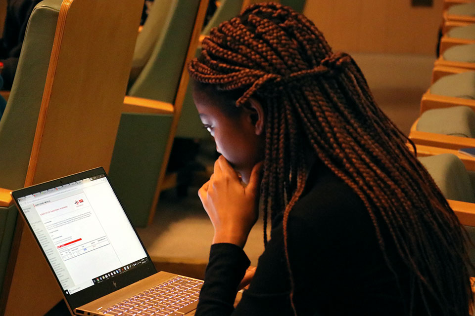 Participants in the first Coding Camp in Addis Ababa, Ethiopia were trained as programmers, creators and designers, placing them on-track to take up education and careers in ICT and coding. Photo: UN Women/Faith Bwibo