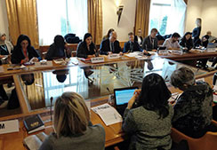 Roundtable on accountability in humanitarian action with a focus on gender dimensions in progress in Geneva. Photo: UN Women