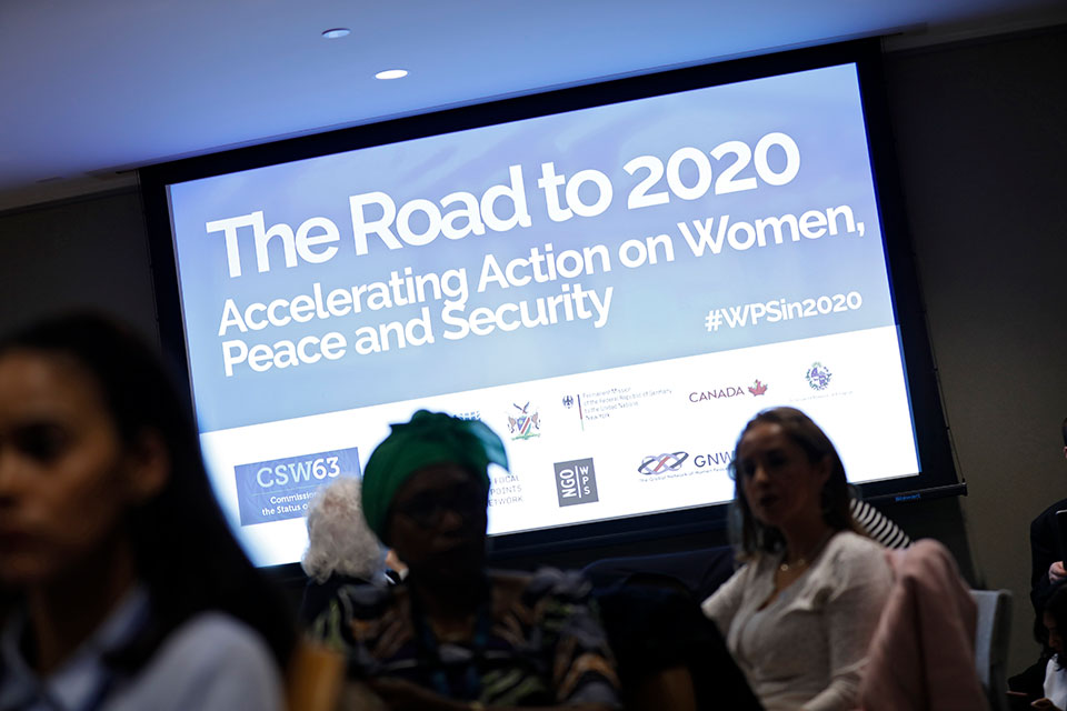 “The Road to 2020: Accelerating Action on Women, Peace and Security” side event to the 63rd session of the UN Commission on the Status of Women. Photo: UN Women/Ryan Brown