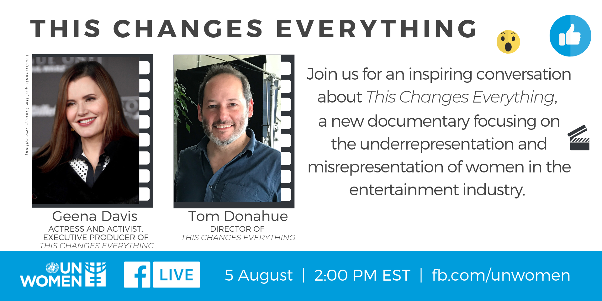Join us for an inspiring conversation about This Changes Everything, a new film focusing on the underrepresentation and missrepresentation of women in the entertainment industry