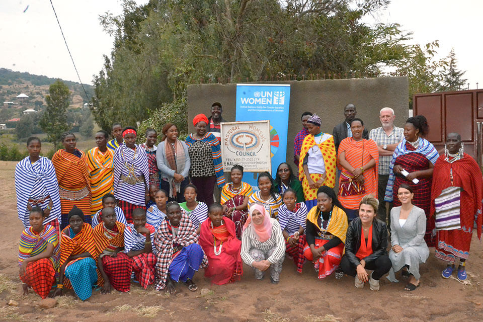Participants in the South–South learning trip and knowledge exchange facilitated by UN Women’s Fund for Gender Equality, in Arusha, Tanzania. Photo: UN Women/Tsitsi Matope.