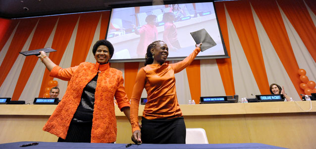 UN Women Executive Director Phumzile Mlambo-Ngcuka and First Lady of New York. Photo: UN Women/Jennifer S. Altman