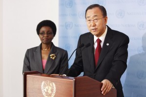 El Secretario General Ban Ki-moon anuncia el nombramiento de Michelle Bachelet al puesto de directora de ONU Mujeres.