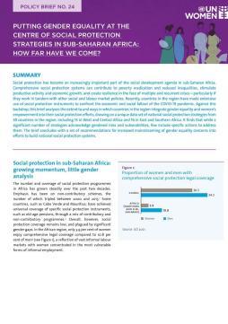 Putting gender equality at the centre of social protection strategies in sub-Saharan Africa