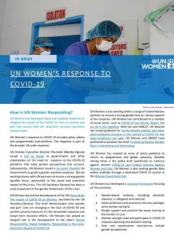 UN Women’s response to COVID-19