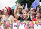 A diverse range of women came from all over the country to the Black Women’s March against Racism and Violence on 18 November 2015 in Brasilia, Brazil, to draw attention to the double discrimination faced by women of African descent on account of their gender and the colour of their skin. Photo: UN Women/Bruno Spada.