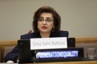 UN Women Executive Director Sima Bahous delivers opening remarks to the Generation Equality side event at the 68th session of the Commission on the Status of Women, UN headquarters, 14 March 2024. Photo: UN Women/Ryan Brown.