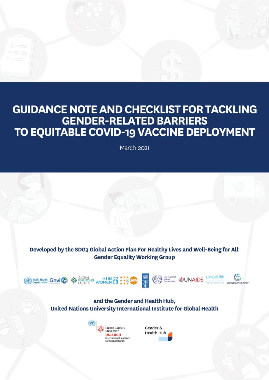 Guidance note and checklist for tackling gender-related barriers to equitable COVID-19 vaccine deployment