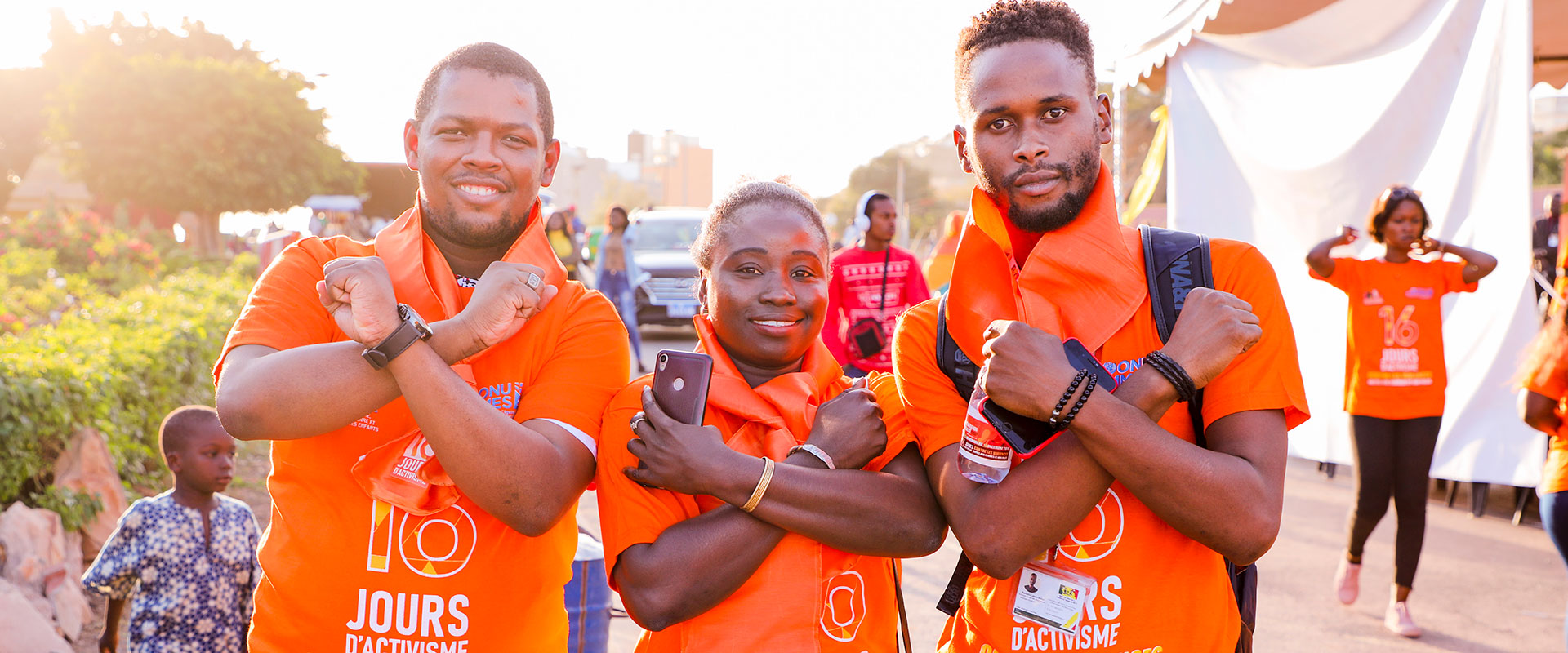 Activists in Senegal commemorate the 16 Days of Activism against Gender-Based Violence. 