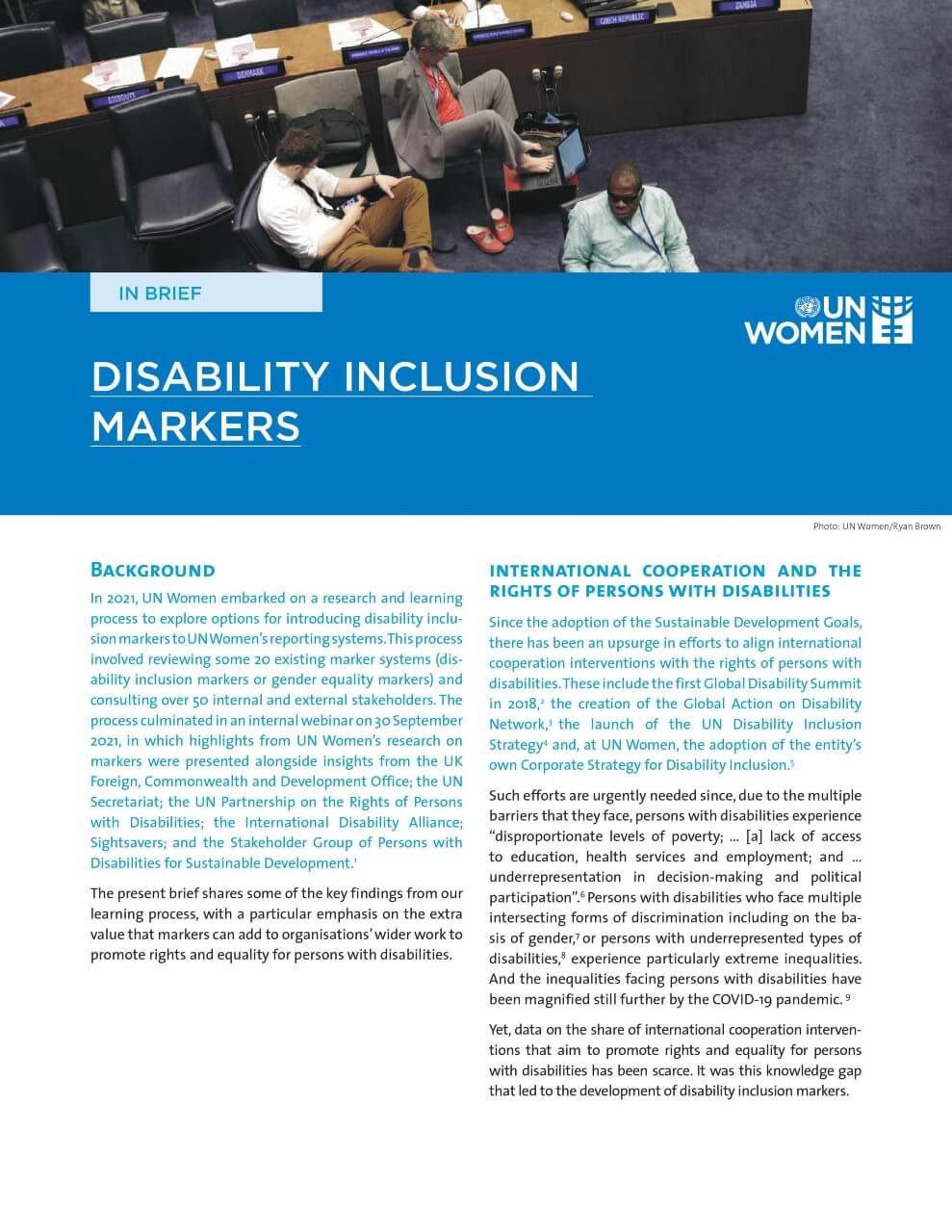 Disability inclusion markers