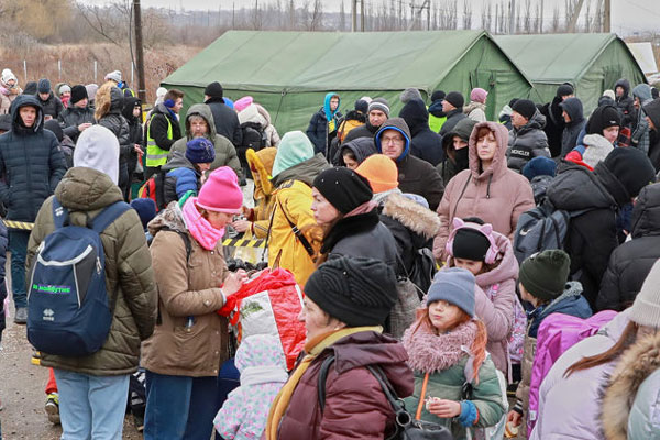 People in Moldova fleeing the war in Ukraine.