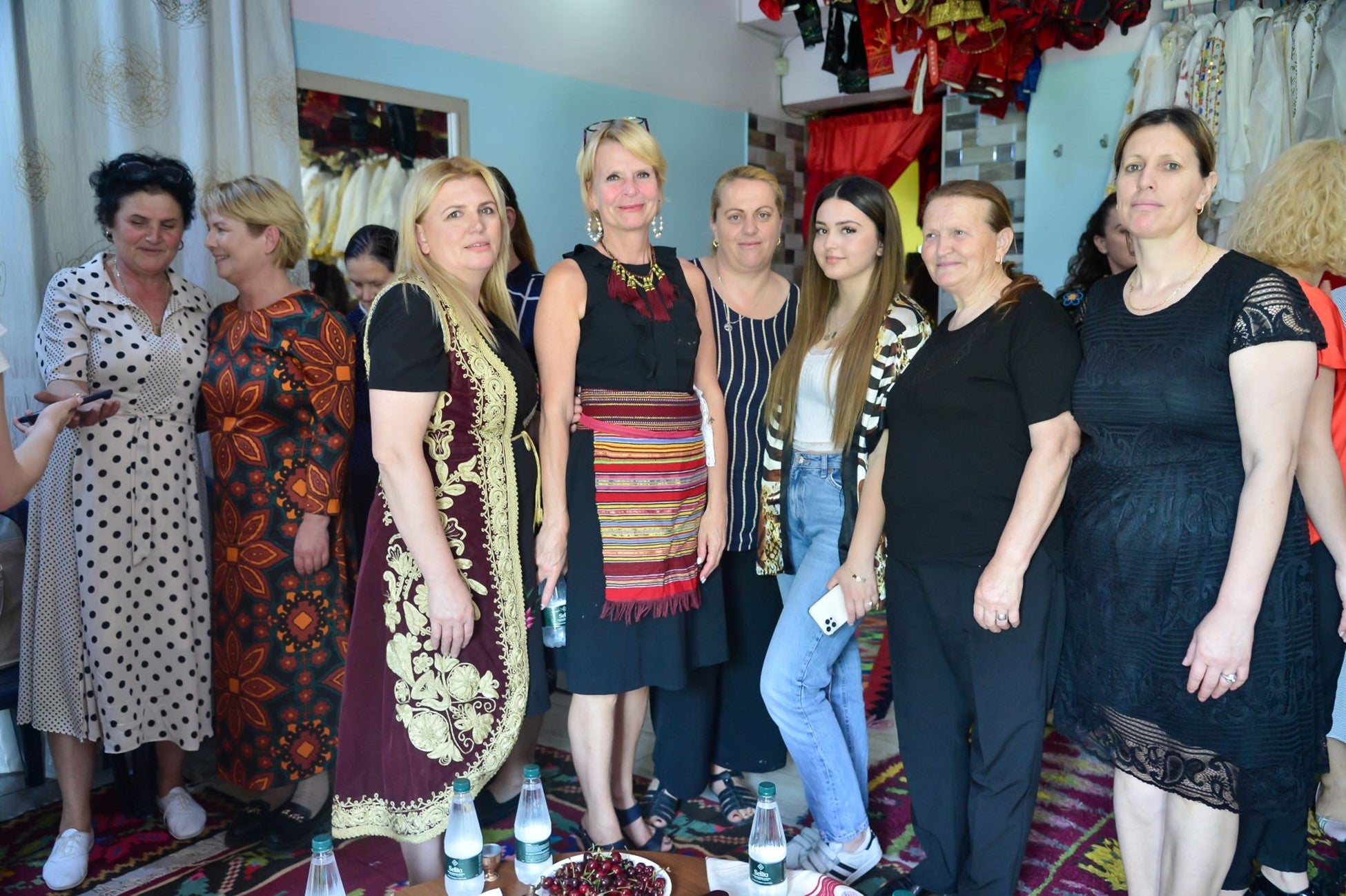 UN Women Deputy Executive Director, Åsa Regnér meeting women led businesses in Kamza. Photo: UN Women Albania/Eduard Pagria