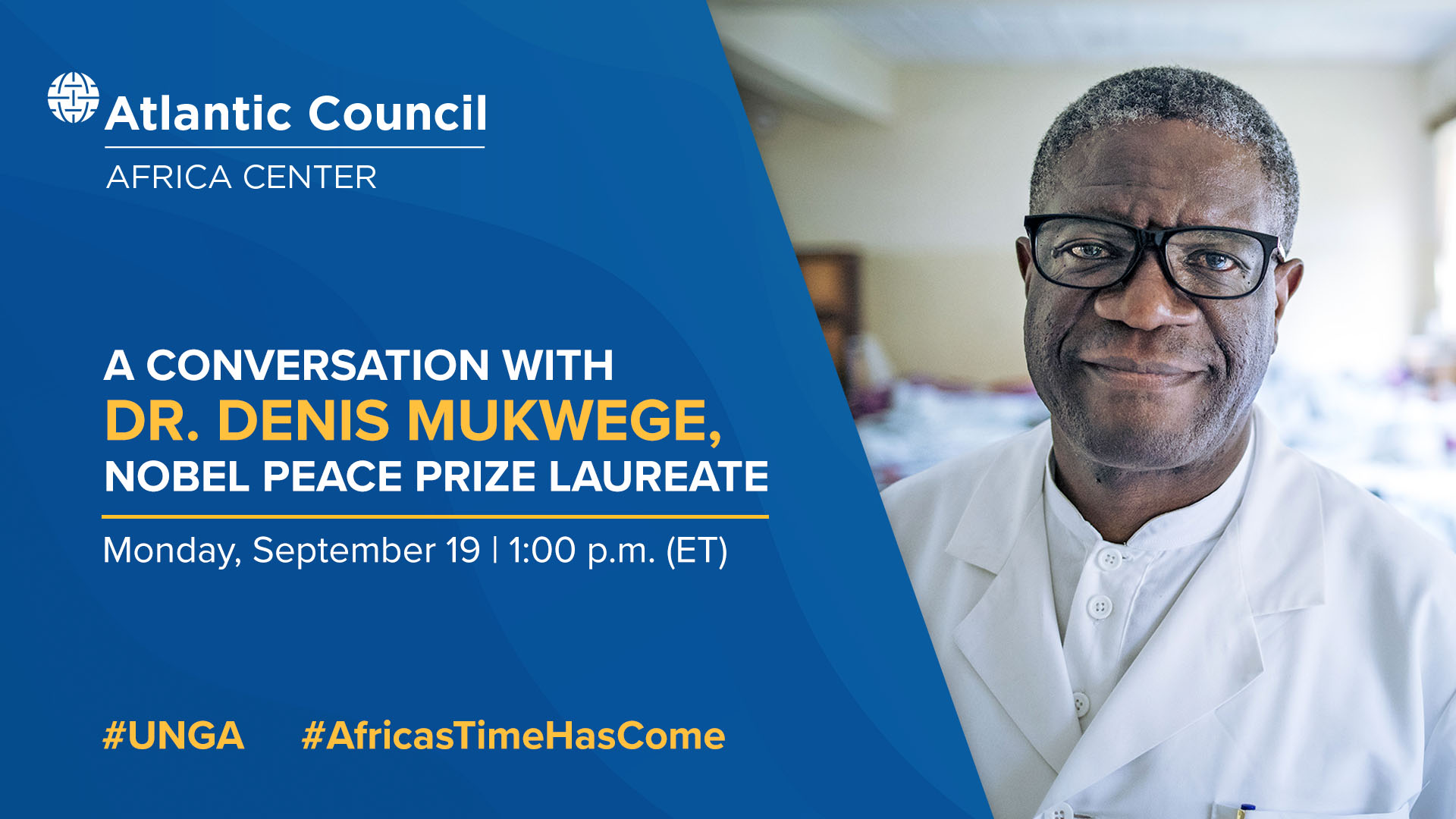 A conversation with Dr. Denis Mukwege, 2018 Nobel Peace Prize Laureate