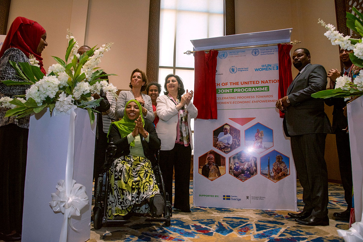 Launch of the five-year joint programme “Accelerating Progress Towards Rural Women’s Economic Empowerment project (JP RWEE),”  funded with USD 5 million by Norway and Sweden. Photo: UN Women/Michael Goima. 
