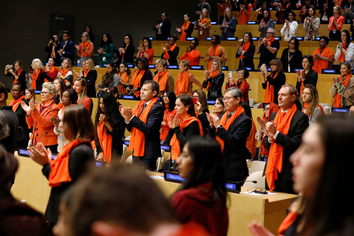 The official commemoration of the International Day for the Elimination of Violence against Women on 25 November 2019, held in the ECOSOC Chamber at United Nations Headquarters in New York. Photo: UN Women/Ryan Brown.