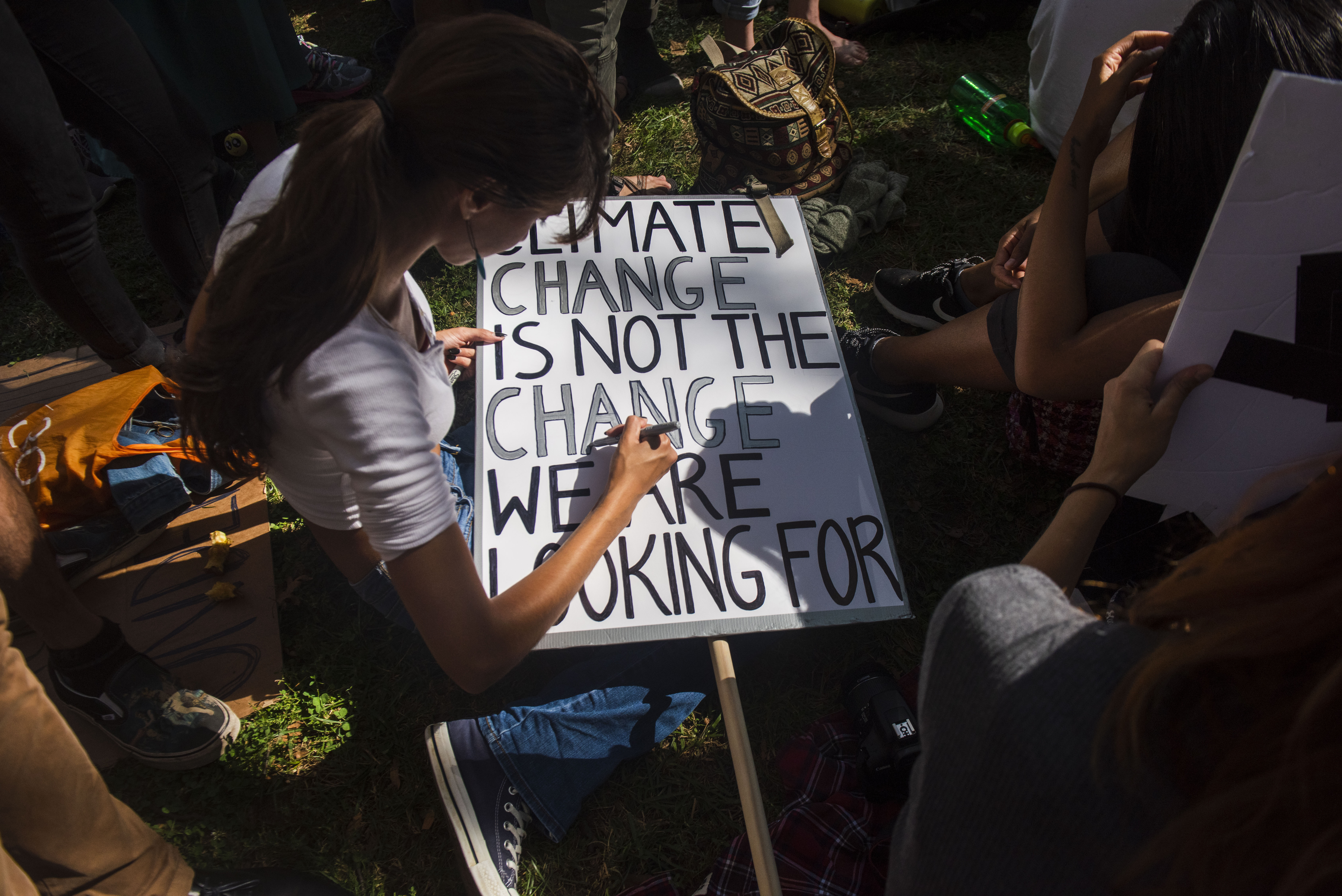 Scenes from the 20 September 2019 demonstration in downtown New York as part of the youth-lead global #ClimateStrike. Photo: UN Women/Amanda Voisard