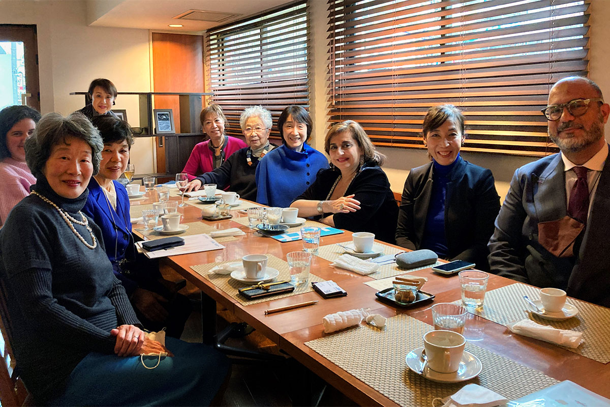 UN Women Executive Director Sima Bahous meets with members of the UN Women Japan National Committee. Photo: UN Women 