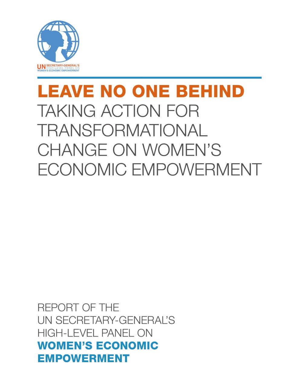 Leave no one behind: Taking action for transformational change on women’s economic empowerment