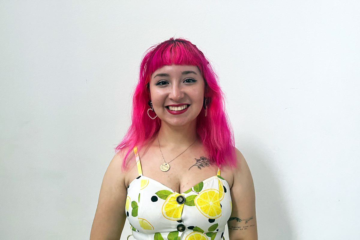 Valentina Muñoz, from Chile, is a feminist activist and programmer and the co-founder of the Association of Young Women for Ideas (AMUJI Chile). Photo: UN Women/Diana Leal