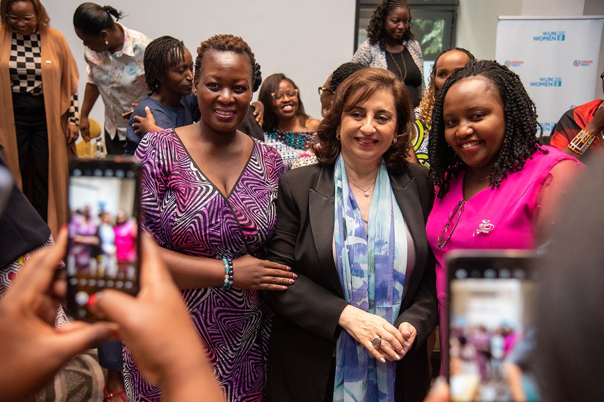 UN Women Executive Director Sima Bahous with feminists, women’s rights activists and advocates of Kenya. Photo: UN Women/James Ochweri 