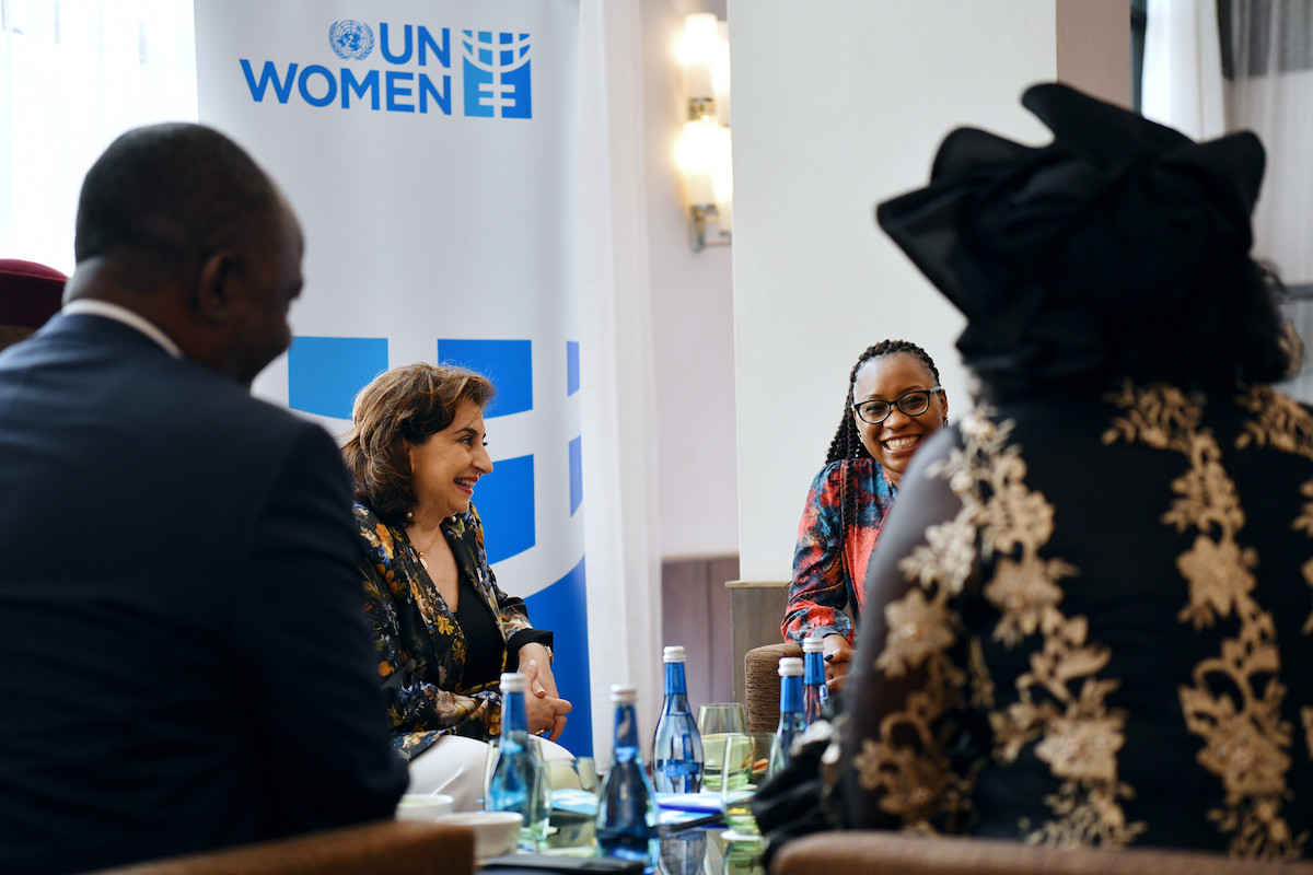 During her meeting with the Minister of Gender and Family Promotion in Rwanda, Ms. Jeanette Bayisenge, ED Bahous emphasized UN Women's determination and commitment to continue supporting the Government of Rwanda in their gender equality journey. Photo: UN Women/Geno Ochieng