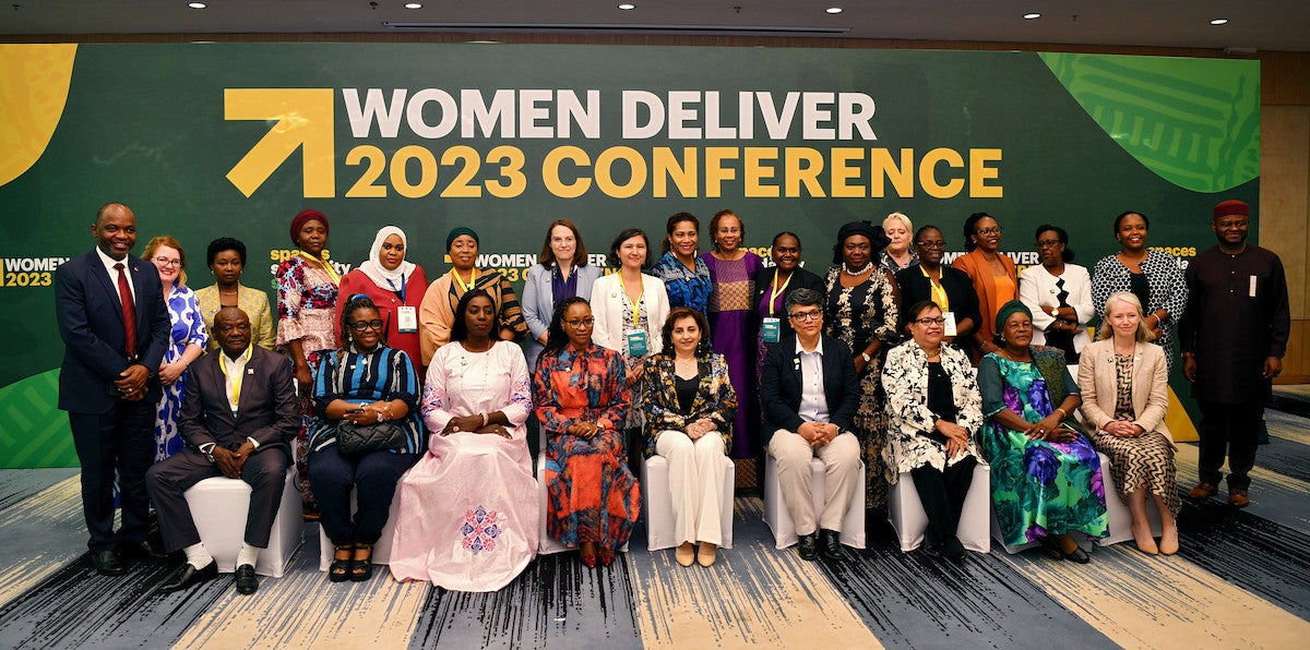 Group photo from the Women Deliver Conference Ministerial Forum held on 17 July 2023. Photo: UN Women/Emmanuel Rurangwa 