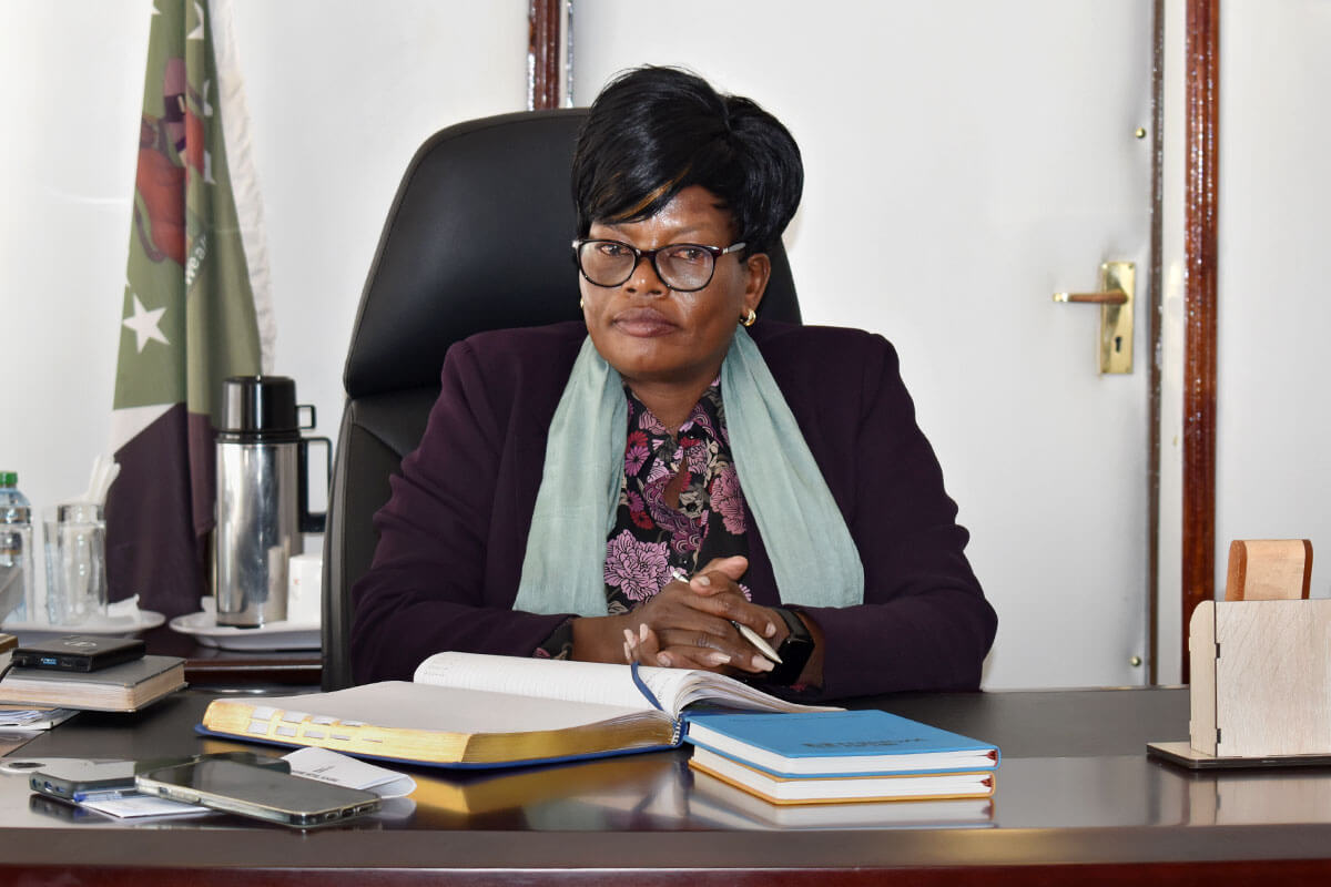 Jennifer Mbatiany, deputy governor of Kenya’s Bungoma county, is seen in her office.