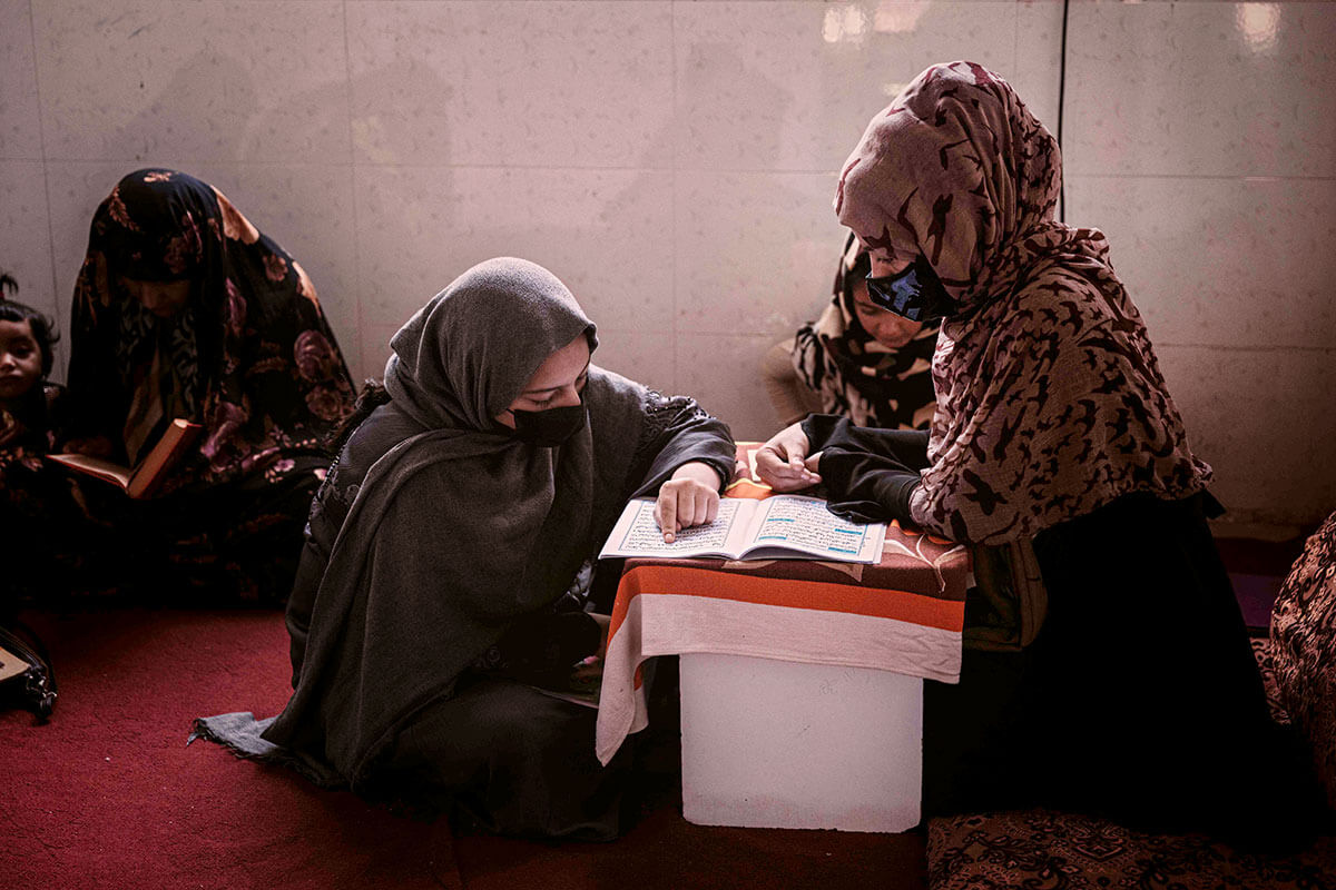 Girls and women across Afghanistan lack access to secondary education since the Taliban takeover. Photo: UN Women/Sayed Habib Bidell.