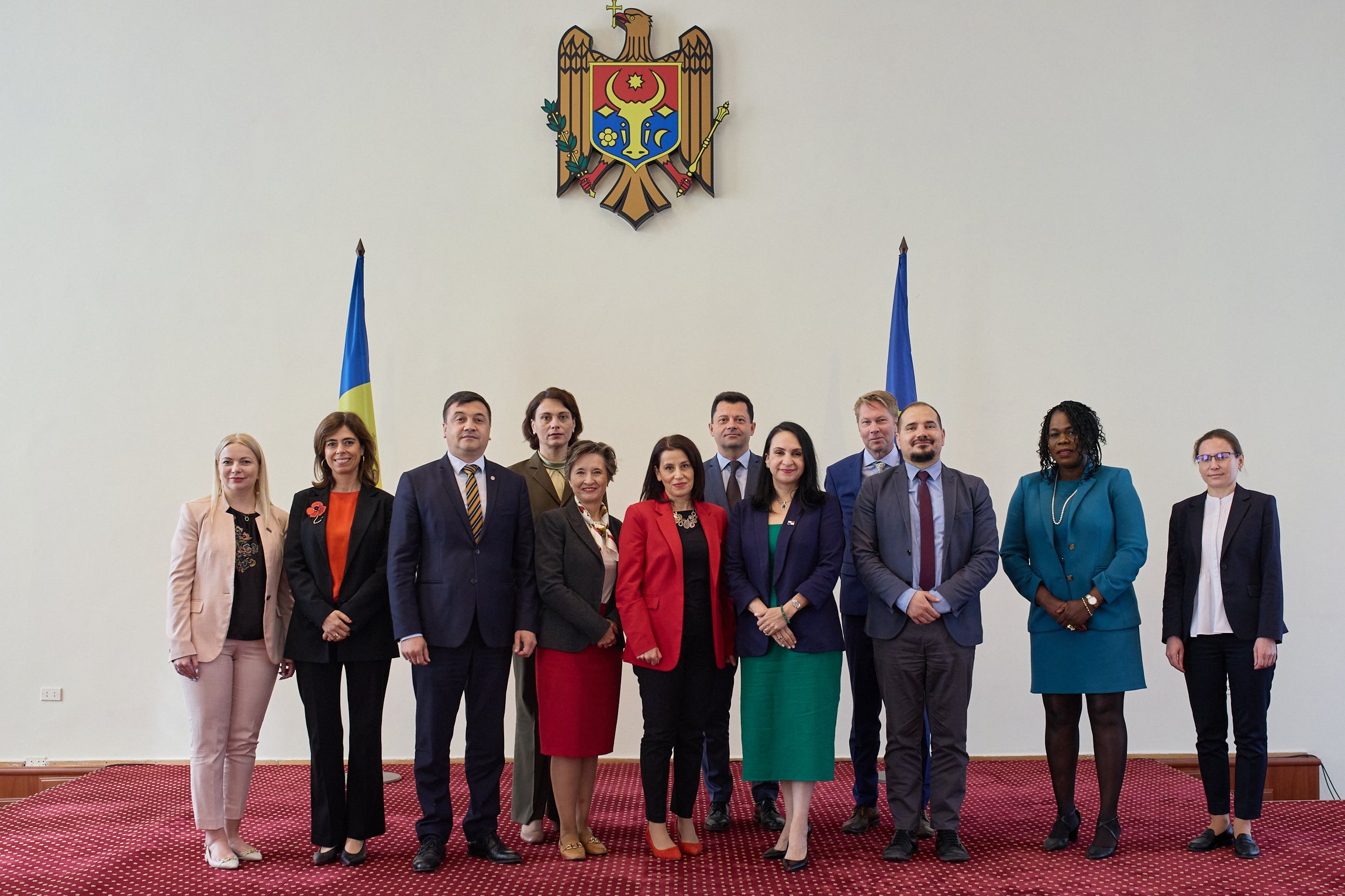 UN Women Executive Board meets with Adrian Efros, Minister of Internal Affairs; Daniela Misail-Nichitin, State Secretary of the Ministry of Internal Affairs; Alexei Buzu, Minister of Labour and Social Protection; and Mihov Sergiu, State Secretary of the Ministry of Foreign Affairs. Photo: UN Women