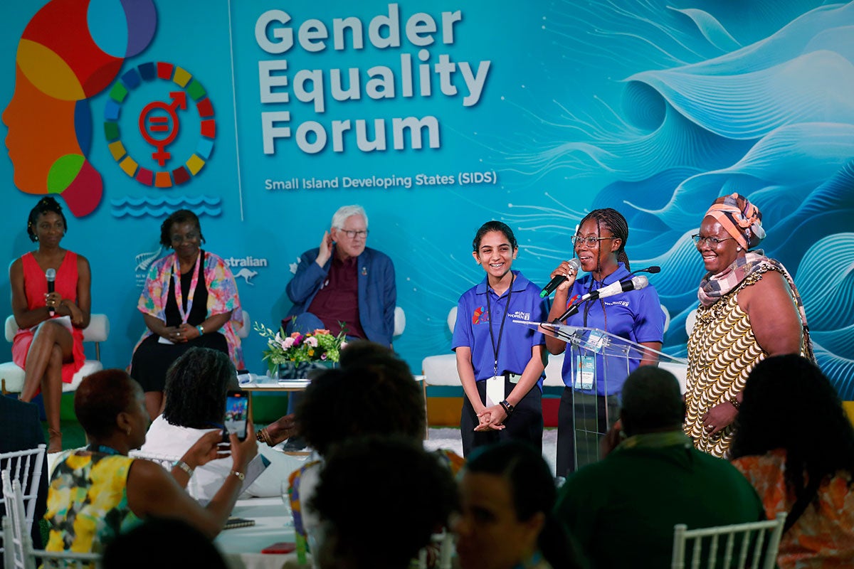 UN Women co-hosted a Gender Equality Forum from 25 to 26 May in Antigua and Barbuda, ahead of the fourth International Conference on SIDS. Photo: UN Women/Ryan Brown