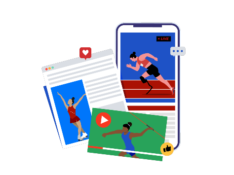 illustration of diverse female athletes