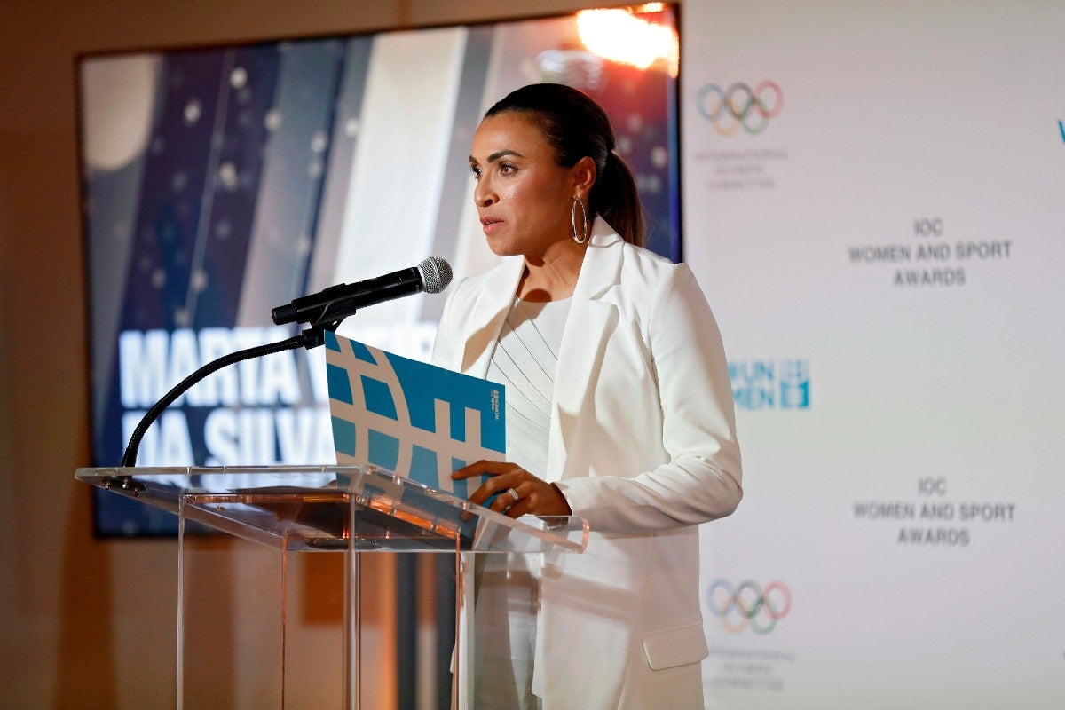 Brazilian soccer player Marta Vieira da Silva is UN Women Goodwill Ambassador for women and girls in sport.