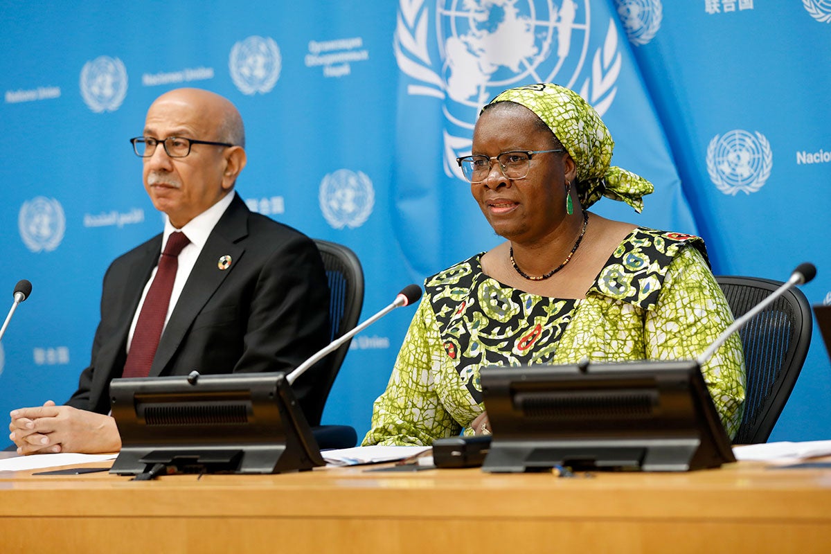At a press conference in New York, on the sidelines of the UN General Assembly, UN Women Deputy Executive Director Nyaradzayi Gumbonzvanda together with United Nations Department of Economic and Social Affairs launched the latest Progress on the Sustainable Development Goals: The Gender Snapshot 2024.