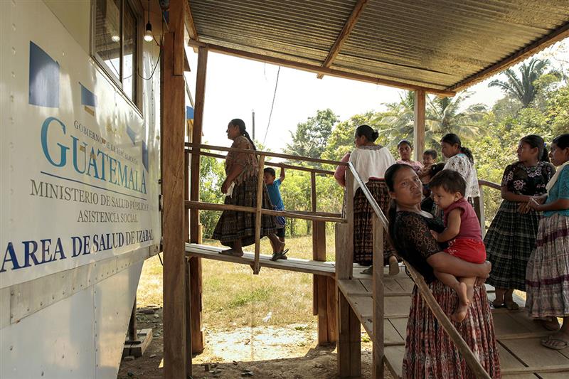 A free government-run mobile health clinic is seen in Guatemala, where it serves 70 to 80 people per day. 