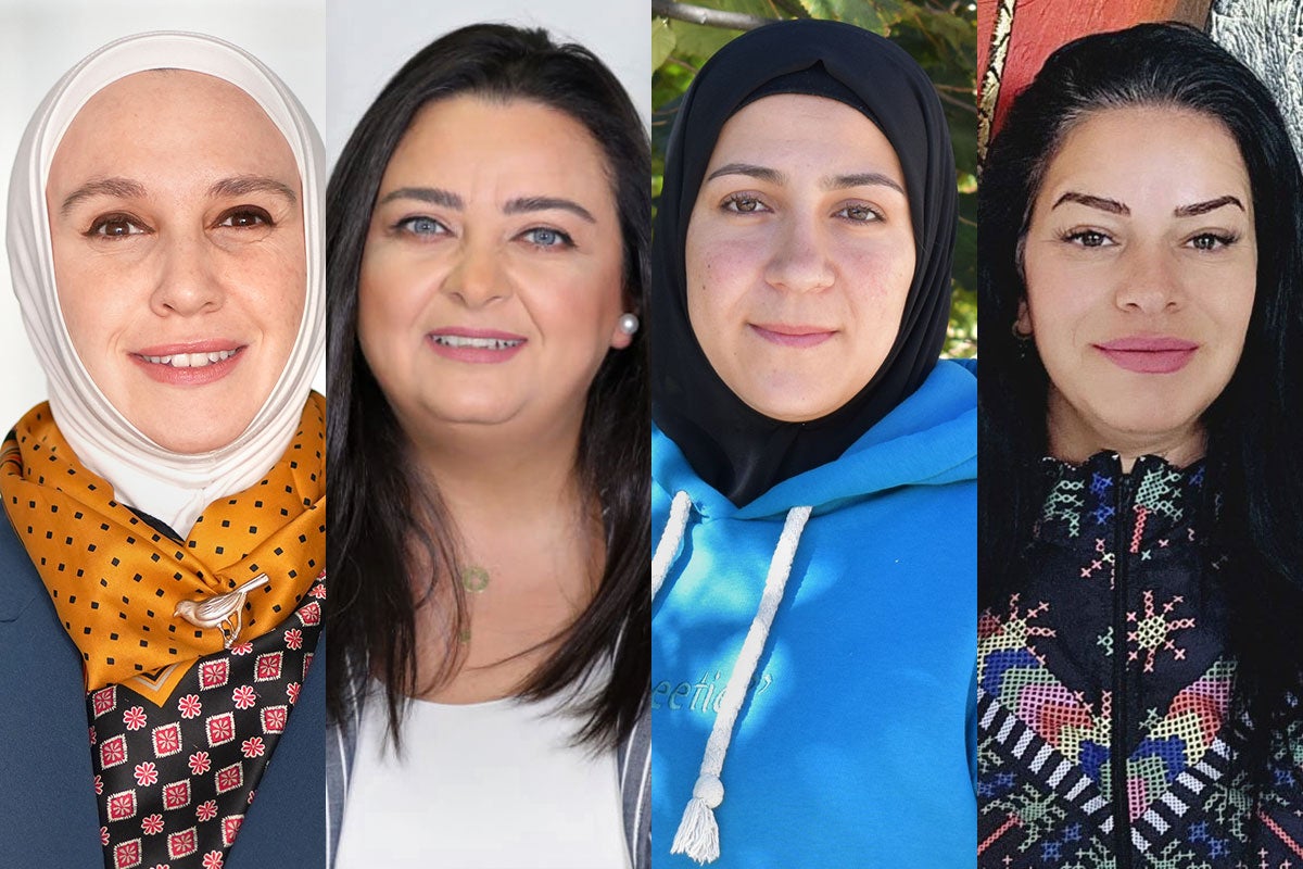 Photos (left to right) of Reem Haj Ali, Josephine Zgheib, Afaf Shoaib, and Fadia Jomaa.