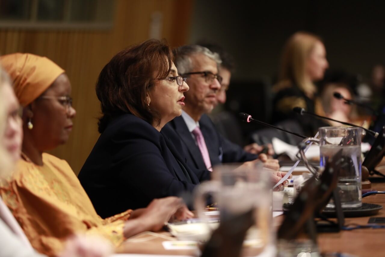 UN Women Executive Director Sima Bahous delivers closing remarks at the 69th session of the Commission on the Status of Women, 21 March 2025, UN headquarters. Photo: UN Women/Ryan Brown.