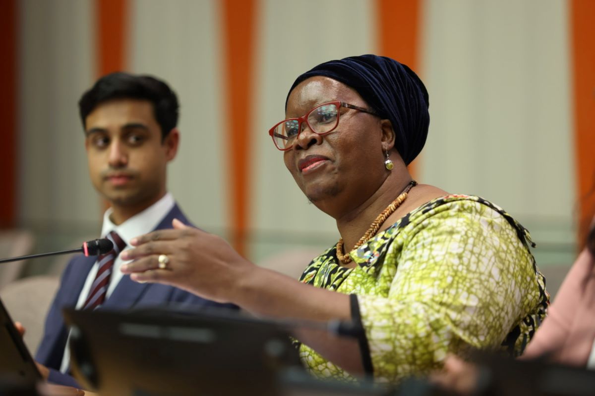 UN Women Deputy Executive Director Nyaradzayi Gumbonzvanda speaks at the Generation Equality event at CSW69. Photo: UN Women/Ryan Brown