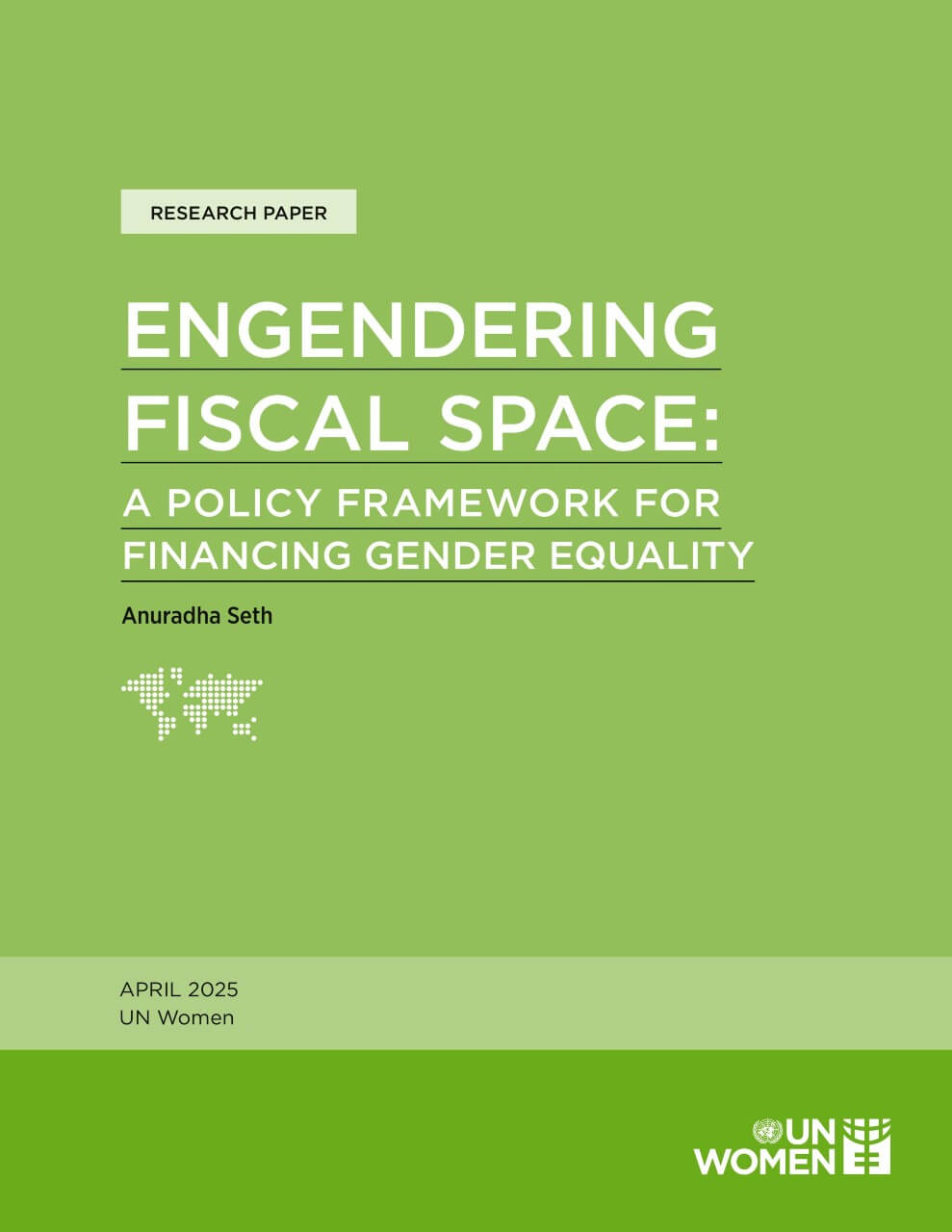 Engendering fiscal space: A policy framework for financing gender equality