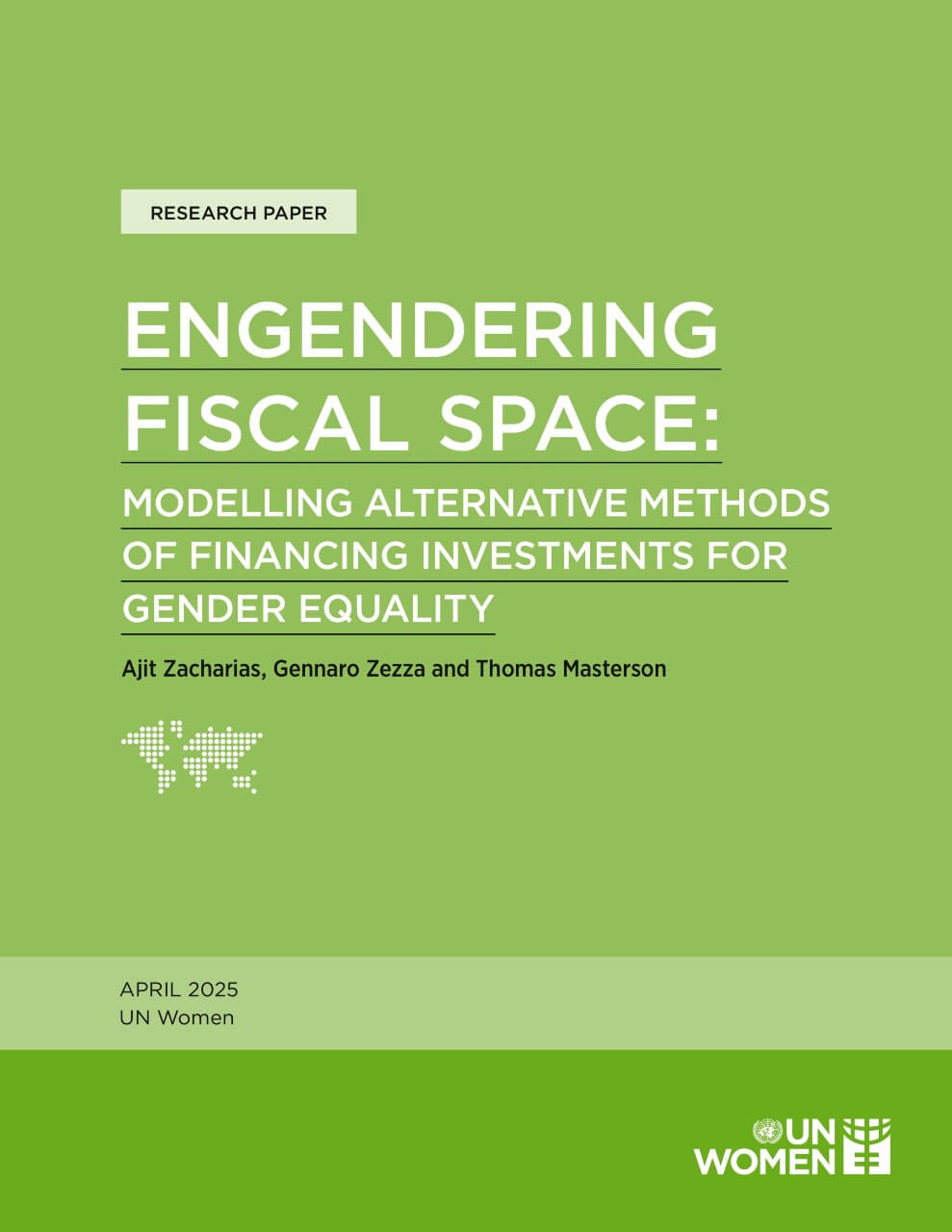 Engendering fiscal space: Modelling alternative methods of financing investments for gender equality