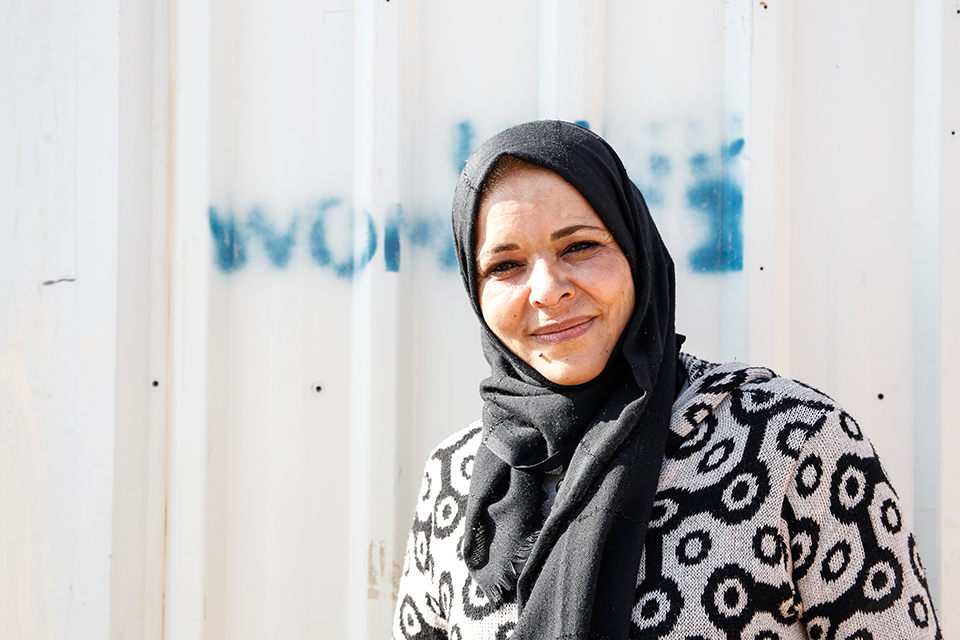 Ibtsam Sayeed Ahmed, 40, is using her story to empower other women, youth and people with disabilities to stand up for their rights, Jordan. Photo: UN Women/ Lauren Rooney